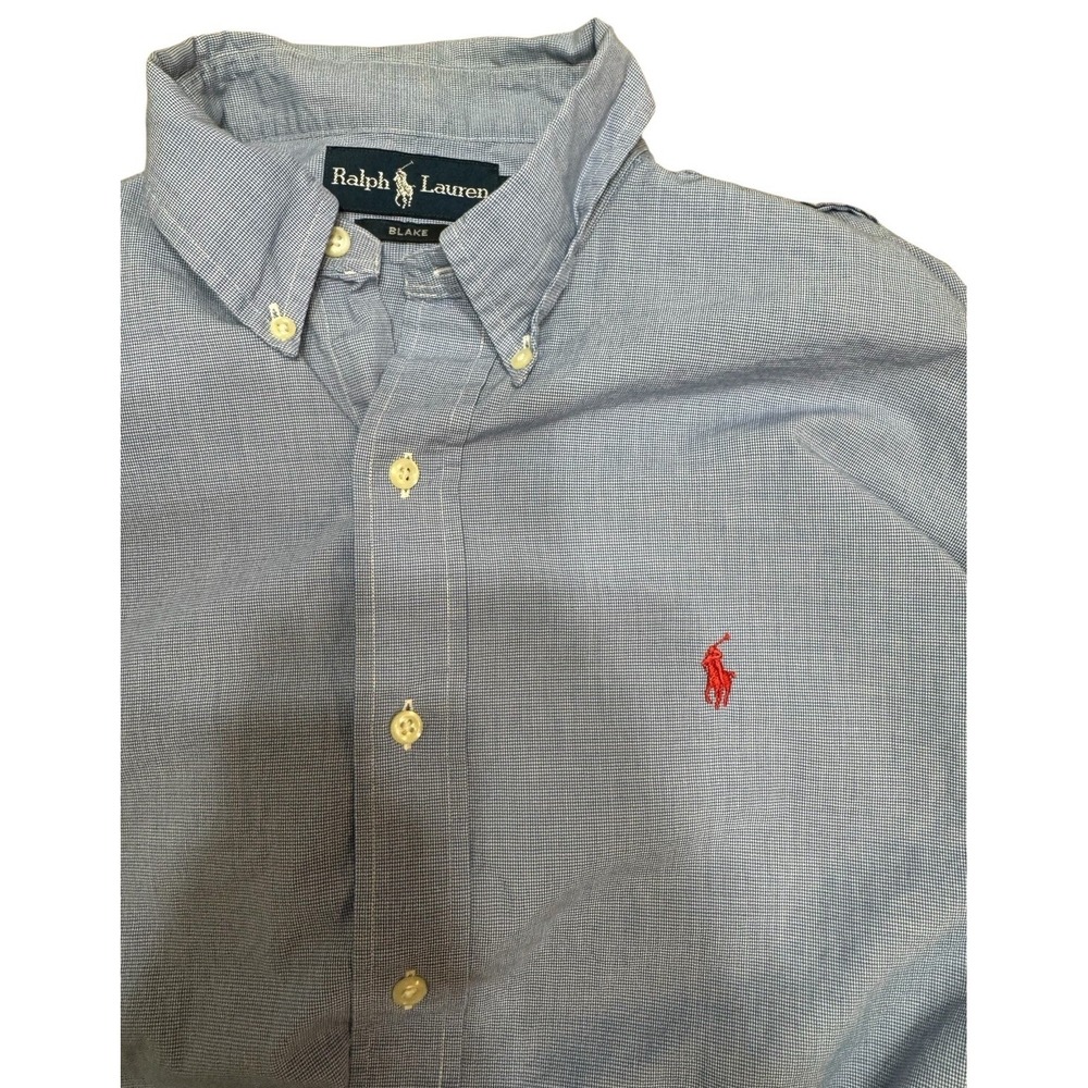 Ralph Lauren Blake 2 Ply Cotton Button Down Shirt‎ Mens Lg